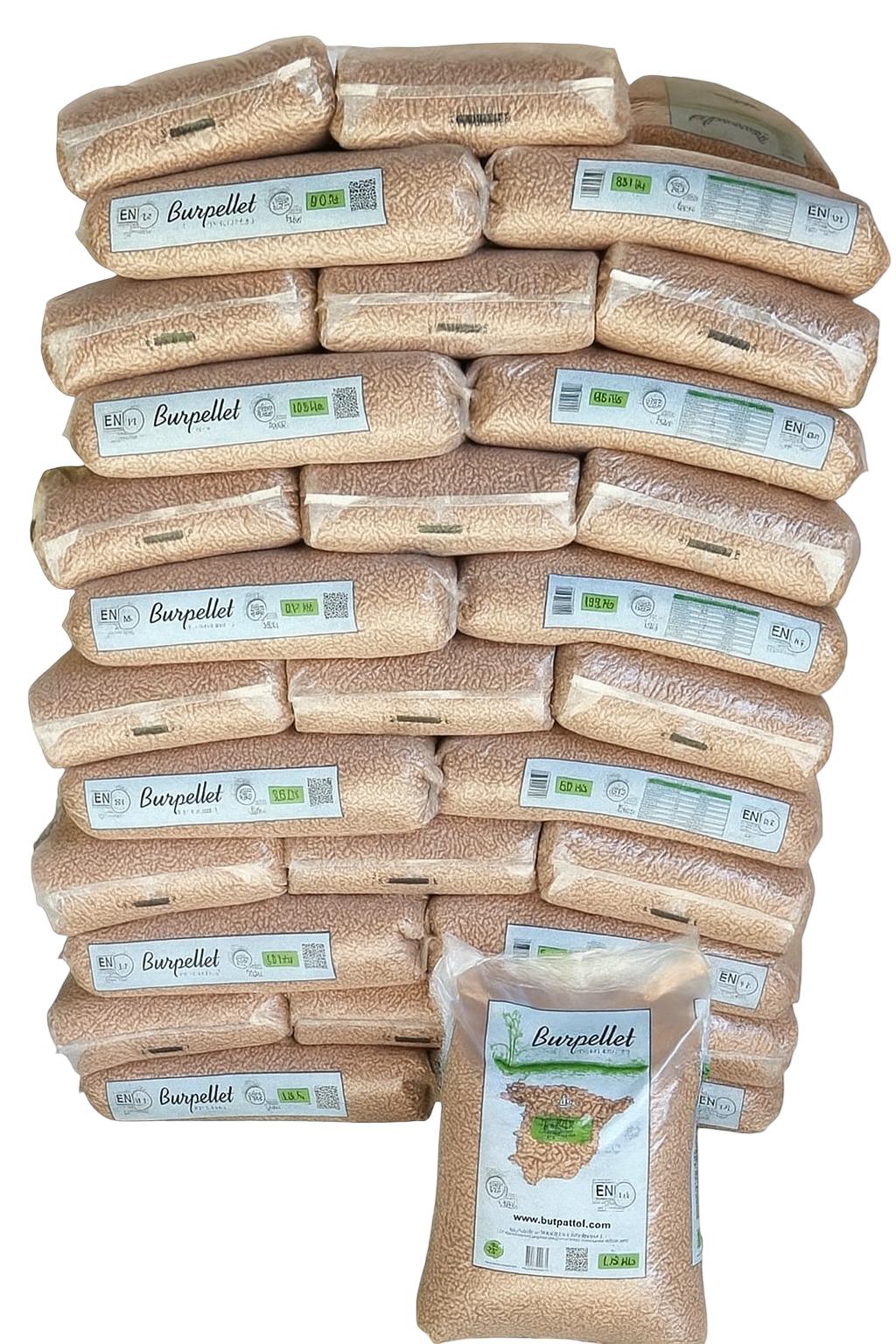Burpellet - 4 Palets de 288 Sacos certificado Enplus 15 kg
